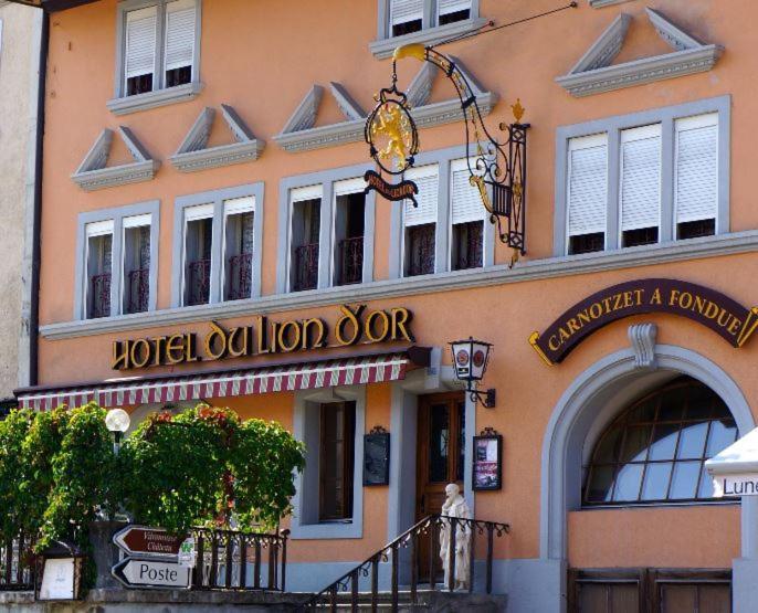 Hotel Lion D'Or Romont Bagian luar foto